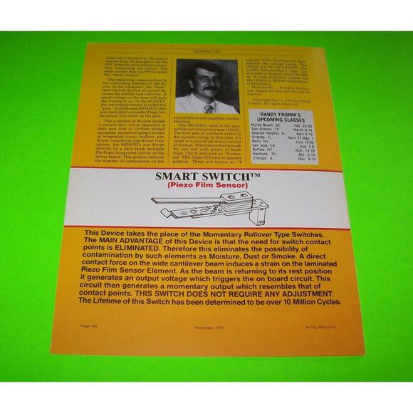 Operation Thunder Pinball FLYER Original NOS 1992 Space Age Promo Art Vintage - Picture 3 of 3